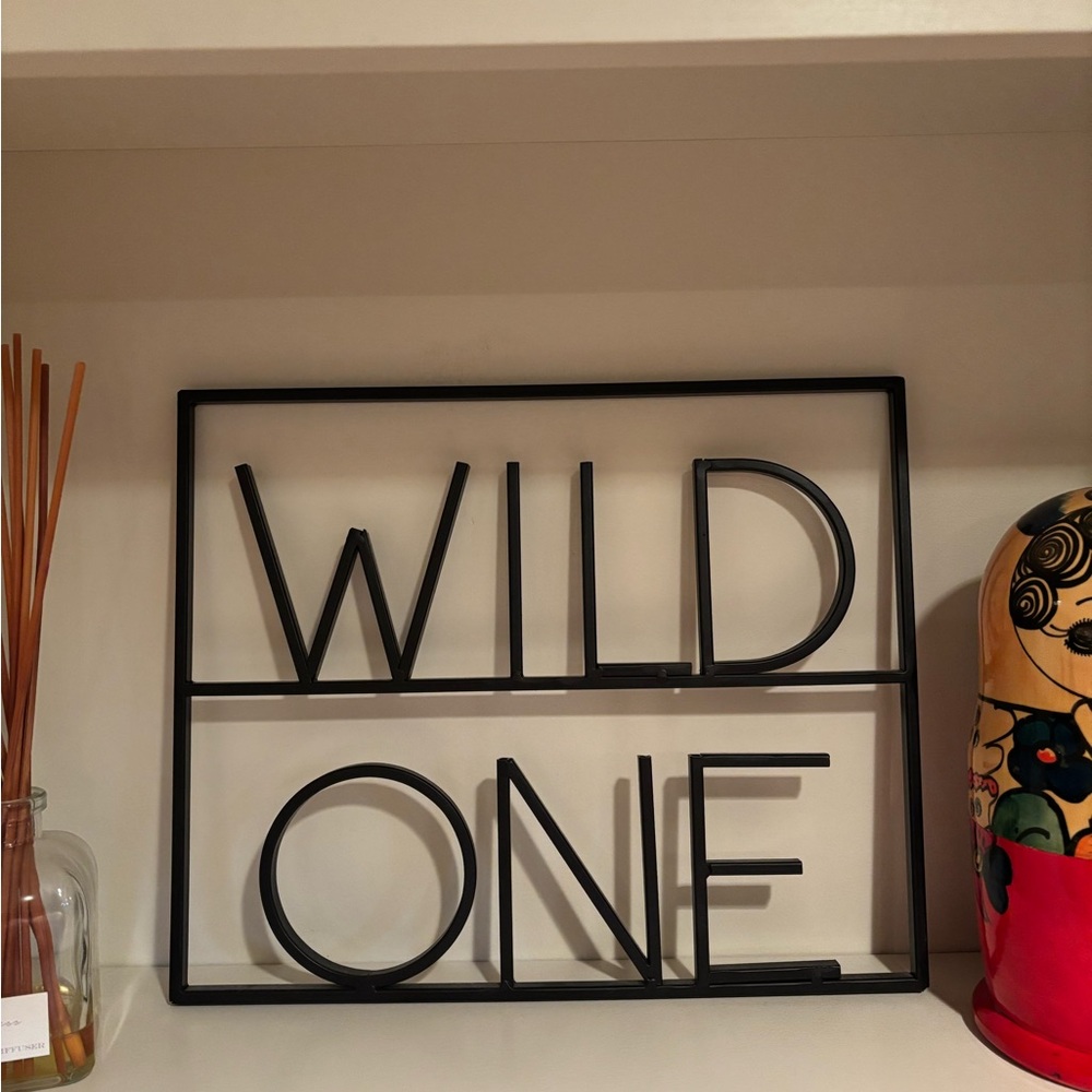 Black Metal 'Wild One' Wall Decor
